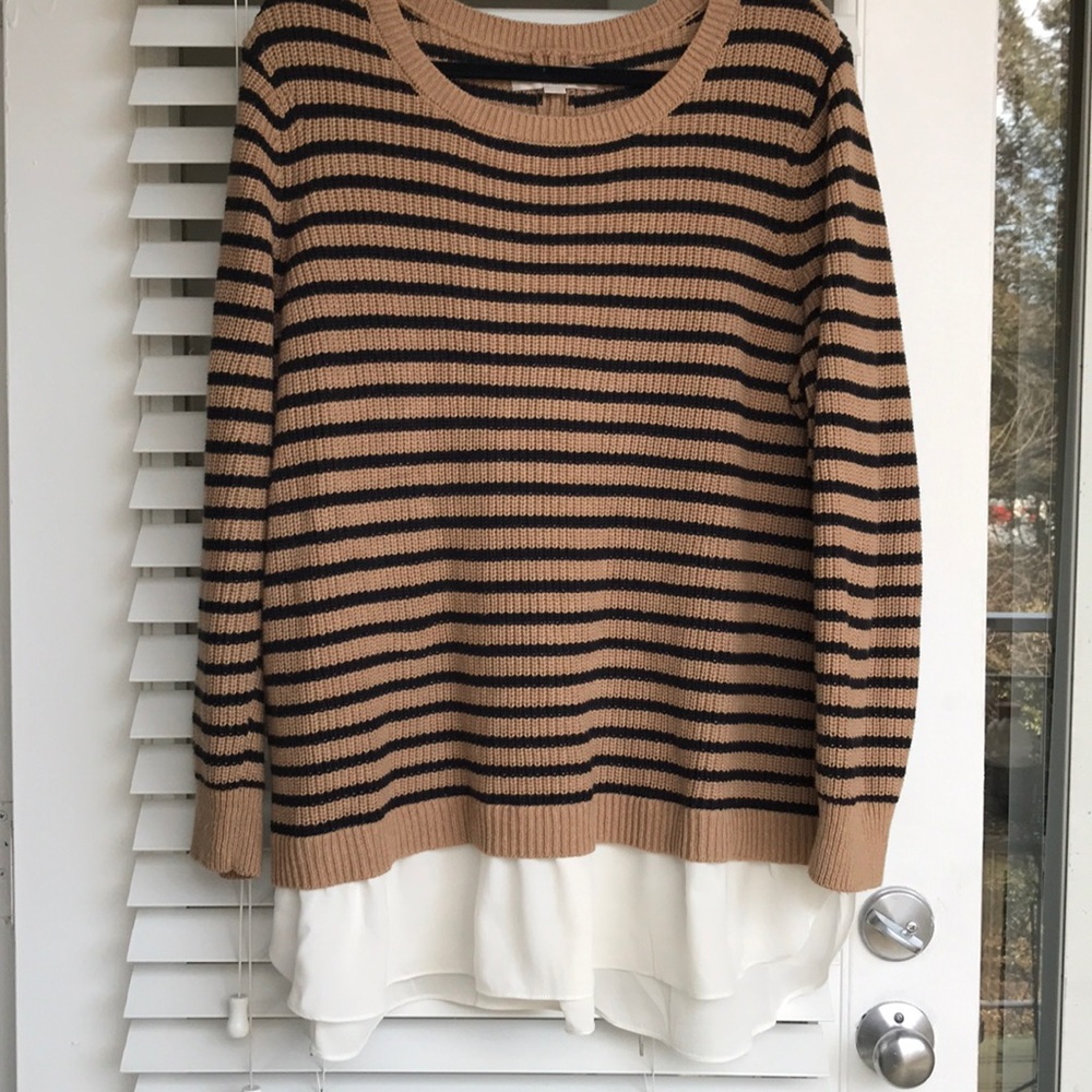 Loft Oatmeal/Black Sweater